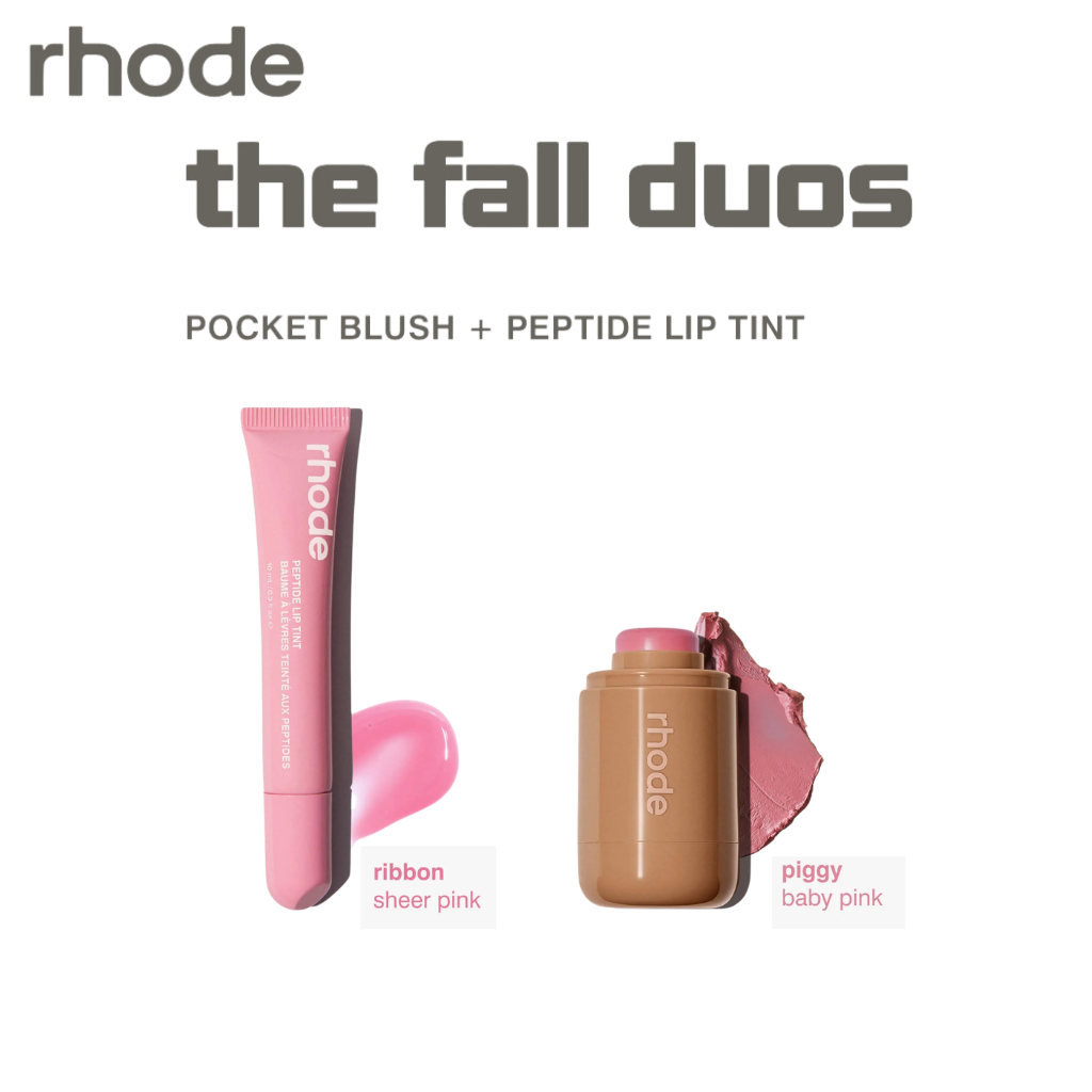 Rhode The Fall Duos Pocket Blush + Peptide Lip Tint