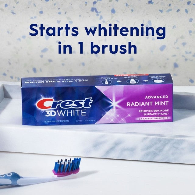Ready Stock Crest  3D White Whitening Toothpaste 3.3 OZ Advanced Radiant Mint