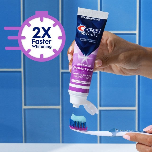 Ready Stock Crest  3D White Whitening Toothpaste 3.3 OZ Advanced Radiant Mint
