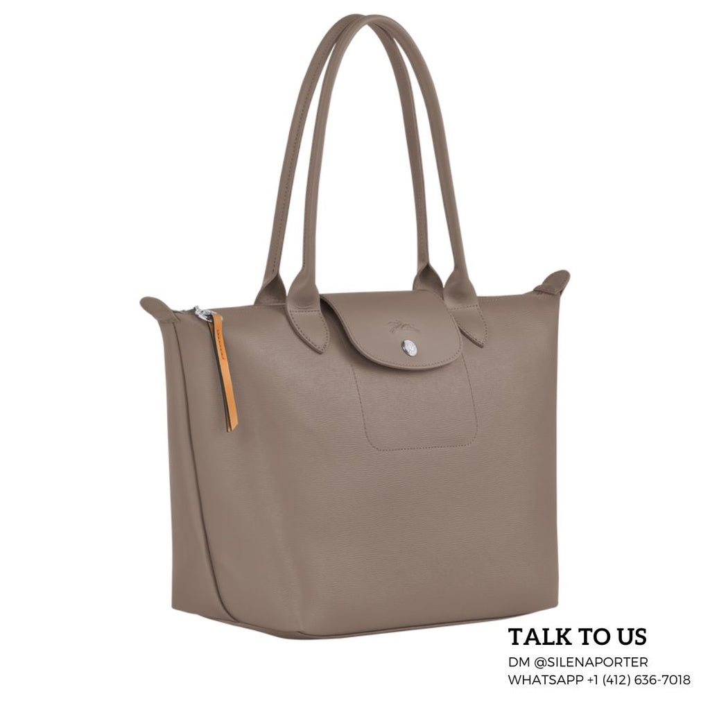 Longchamp Le Pliage City M Tote Bag In Taupe