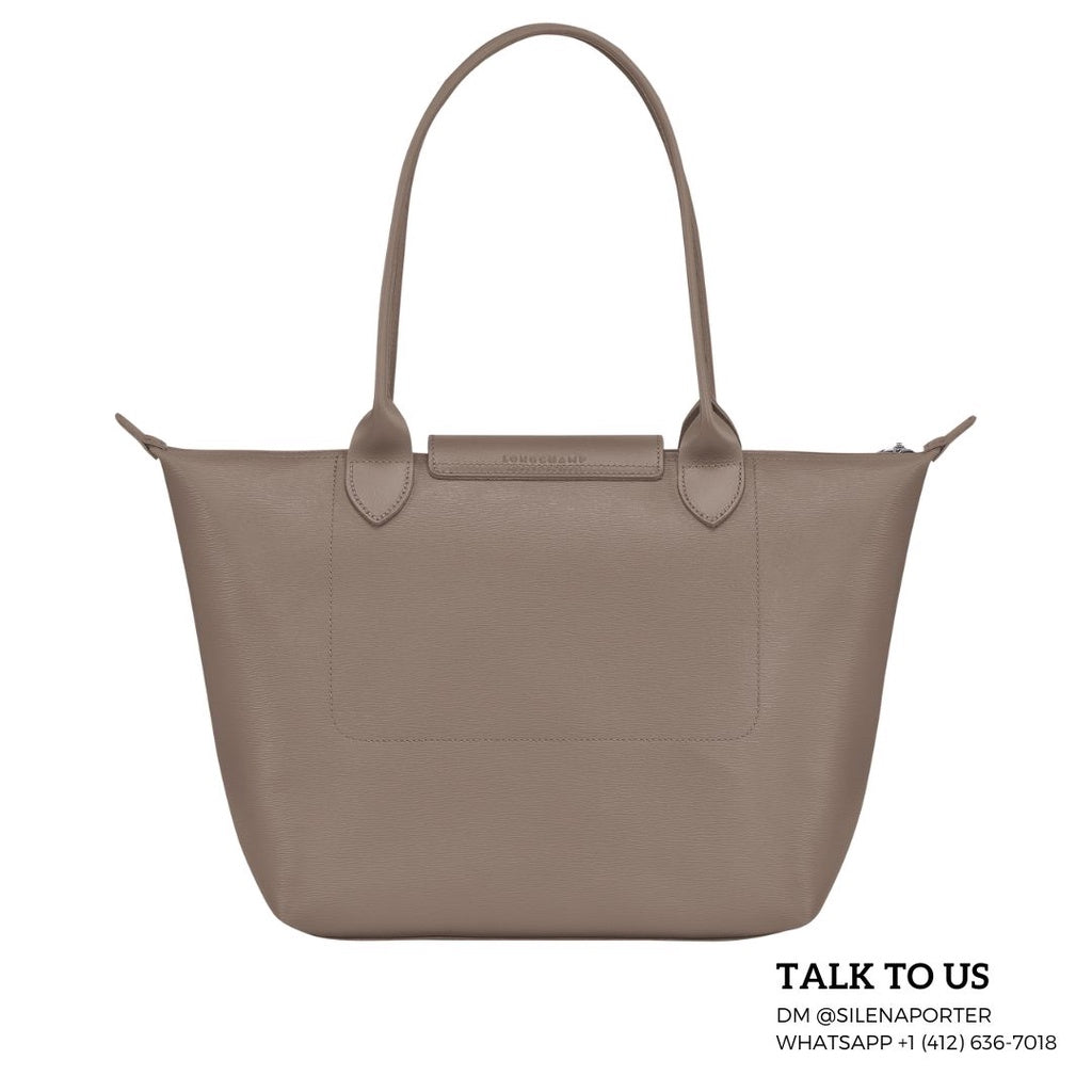 Longchamp Le Pliage City M Tote Bag In Taupe