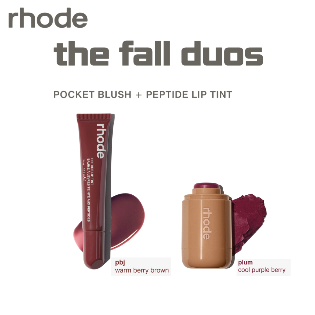 Rhode The Fall Duos Pocket Blush + Peptide Lip Tint