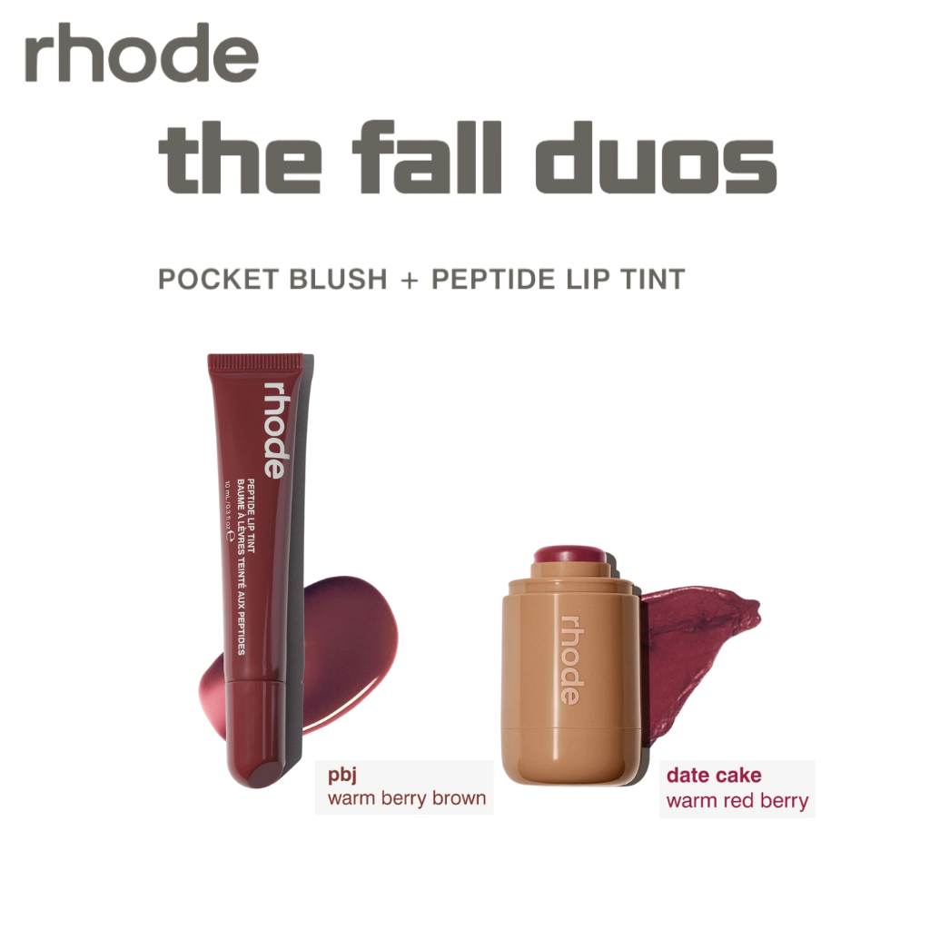 Rhode The Fall Duos Pocket Blush + Peptide Lip Tint